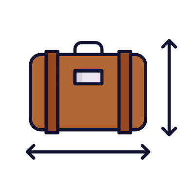 Luggage size, Animated Icon, Lineal