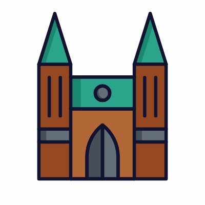 Cathedral, Animated Icon, Lineal