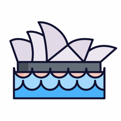 Sydney, Animated Icon, Lineal