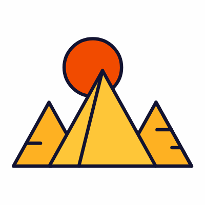 Pyramids, Animated Icon, Lineal