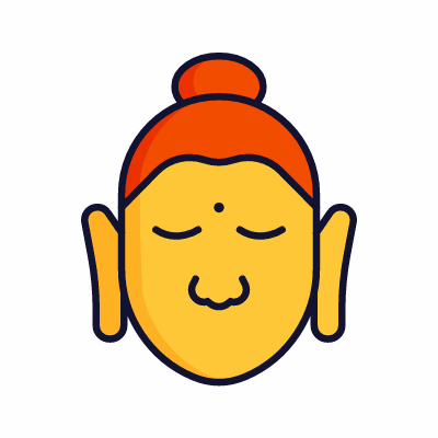 Buddha, Animated Icon, Lineal