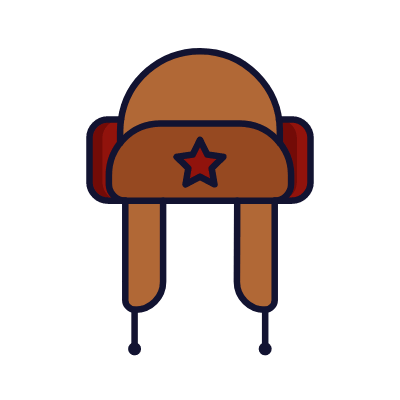 Russian hat, Animated Icon, Lineal