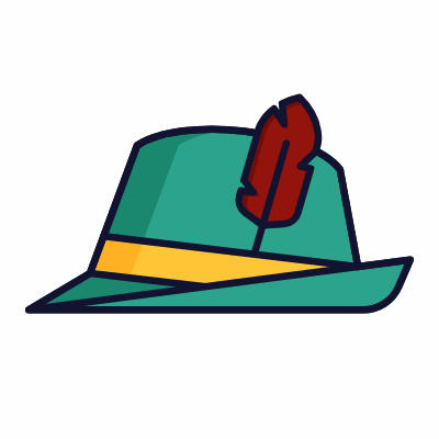 German hat, Animated Icon, Lineal