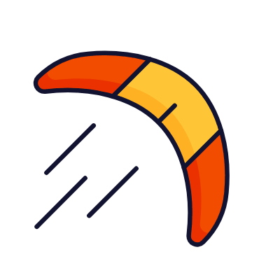Boomerang, Animated Icon, Lineal