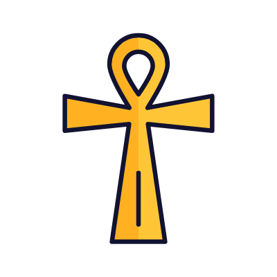 Ankh, Animated Icon, Lineal