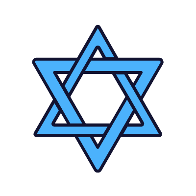 Star of David, Animated Icon, Lineal