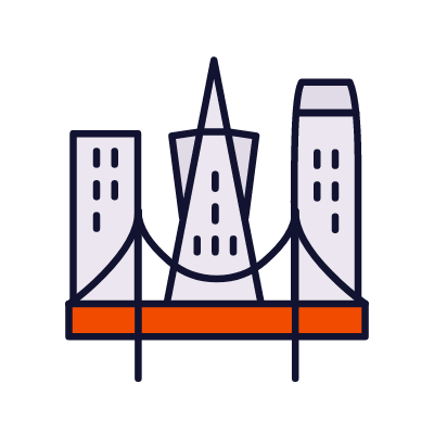 San Francisco, Animated Icon, Lineal