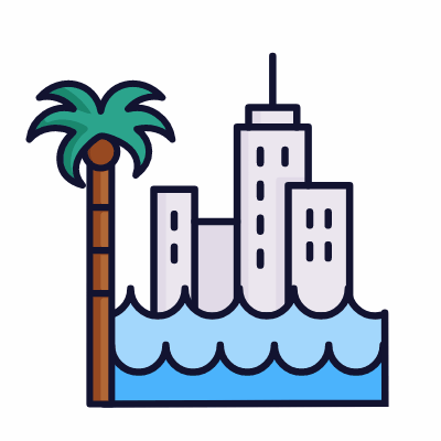Miami, Animated Icon, Lineal