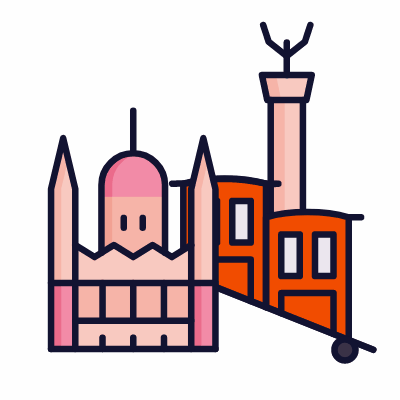 Budapest, Animated Icon, Lineal