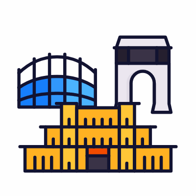 Bucharest, Animated Icon, Lineal