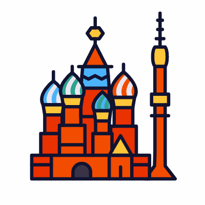 Moscow, Animated Icon, Lineal