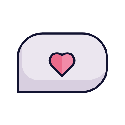 Heart message, Animated Icon, Lineal