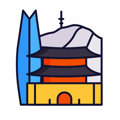 Seoul, Animated Icon, Lineal