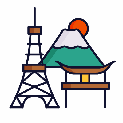 Tokyo, Animated Icon, Lineal