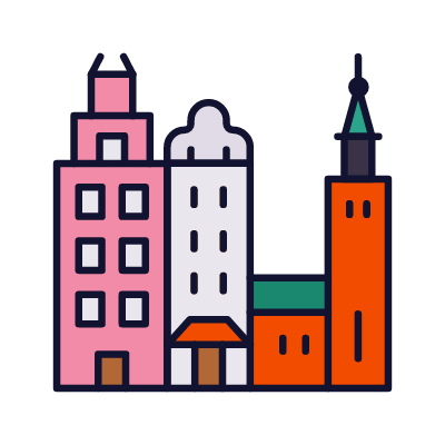 Stockholm, Animated Icon, Lineal