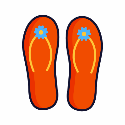 Flip-flops, Animated Icon, Lineal