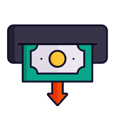 Withdrawal, Animated Icon, Lineal