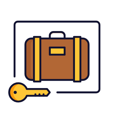 Baggage lock, Animated Icon, Lineal