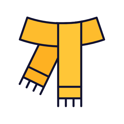 Scarf, Animated Icon, Lineal
