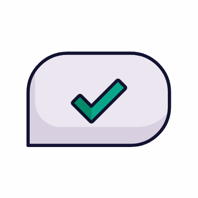 Approved message, Animated Icon, Lineal