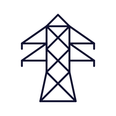 Transmission tower, Animated Icon, Lineal