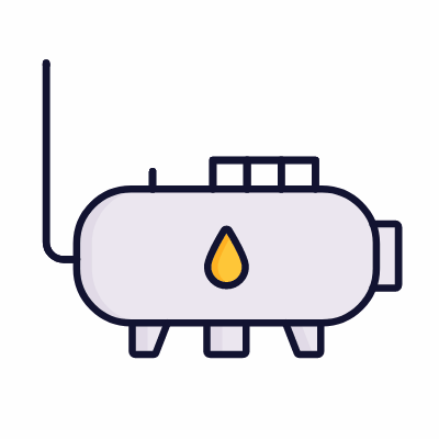 Oil storage, Animated Icon, Lineal