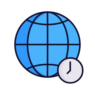 Timezone, Animated Icon, Lineal