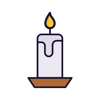 Candle, Animated Icon, Lineal