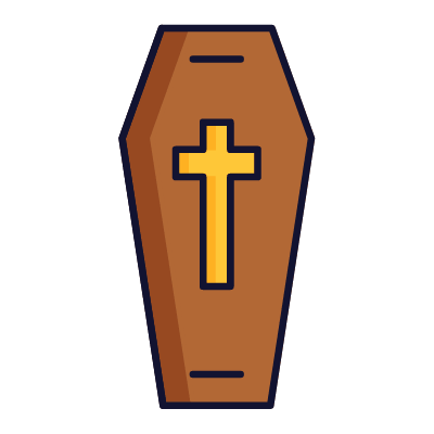 Coffin, Animated Icon, Lineal