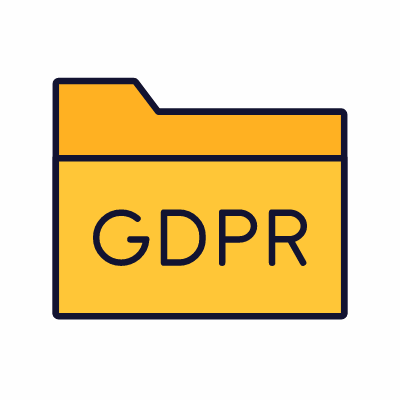 GDPR Data, Animated Icon, Lineal