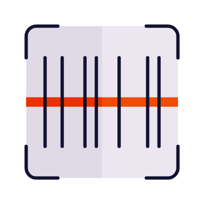 Bar Code, Animated Icon, Lineal