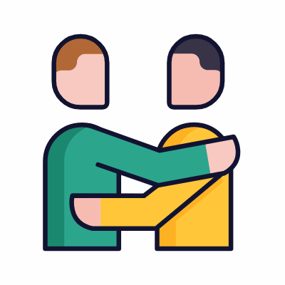 Hugging, Animated Icon, Lineal