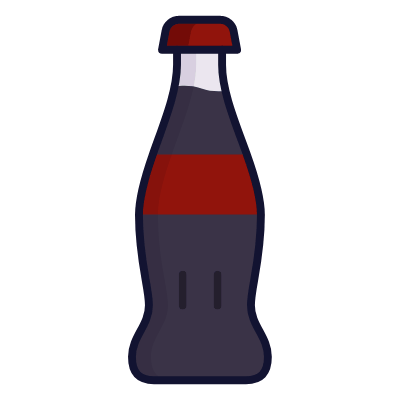 Soda Bottle, Animated Icon, Lineal