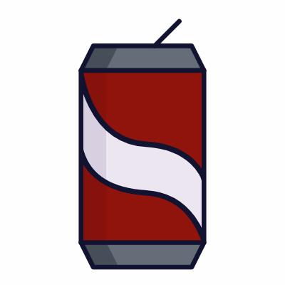 Soda Can, Animated Icon, Lineal