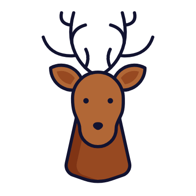 Reindeer, Animated Icon, Lineal