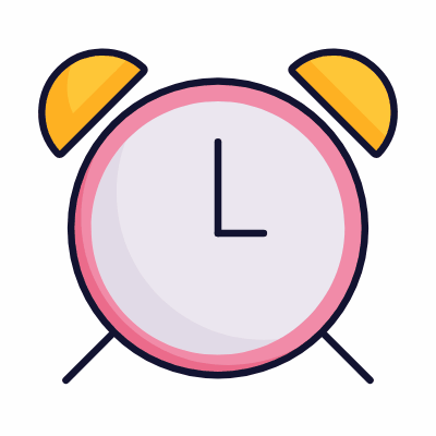 Alarm clock, Animated Icon, Lineal
