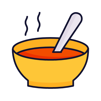 Soup, Animated Icon, Lineal