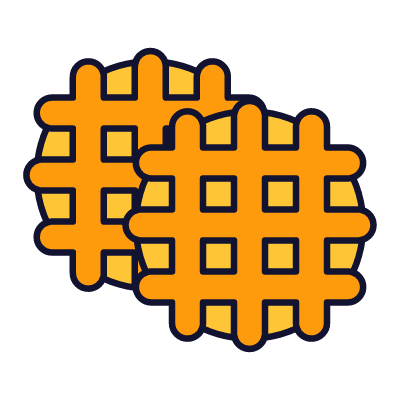 Waffle, Animated Icon, Lineal