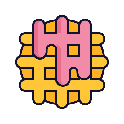 Waffle, Animated Icon, Lineal