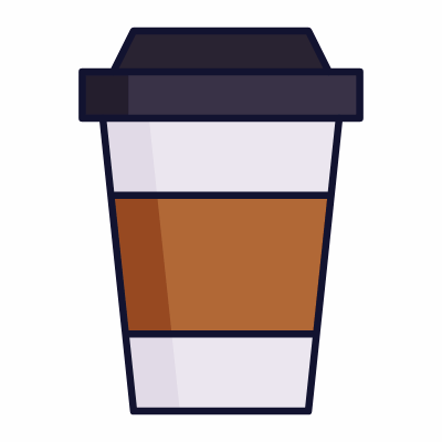 Take away coffee, Animated Icon, Lineal