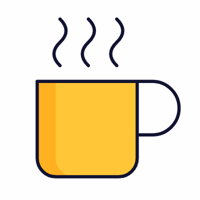 Coffee, Animated Icon, Lineal