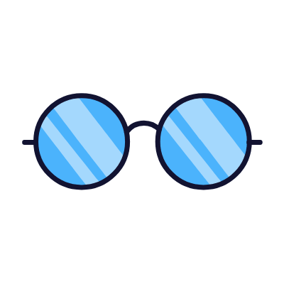 Glasses, Animated Icon, Lineal