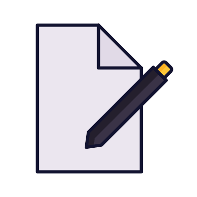 Edit document, Animated Icon, Lineal