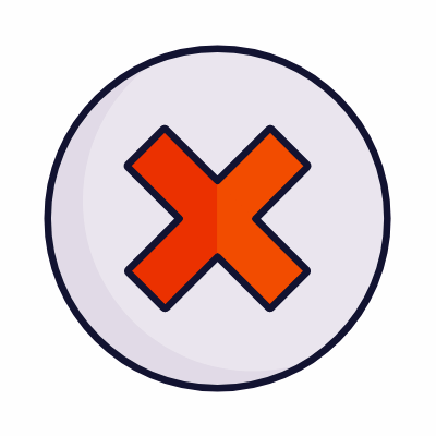 Error cross, Animated Icon, Lineal