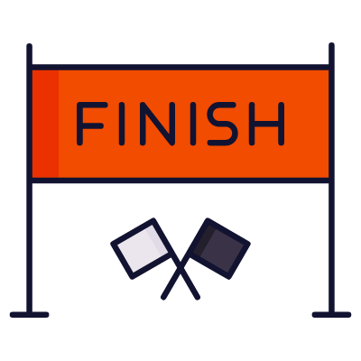 Finish Line, Animated Icon, Lineal