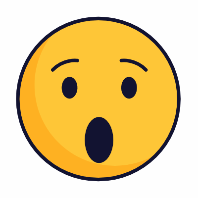 Wow emoji, Animated Icon, Lineal