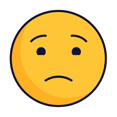 Sad emoji, Animated Icon, Lineal