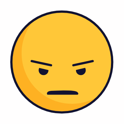 Angry emoji, Animated Icon, Lineal
