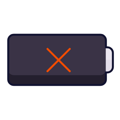 Empty Battery, Animated Icon, Lineal