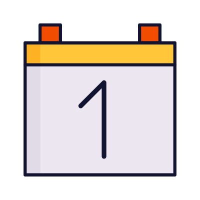 Calendar, Animated Icon, Lineal